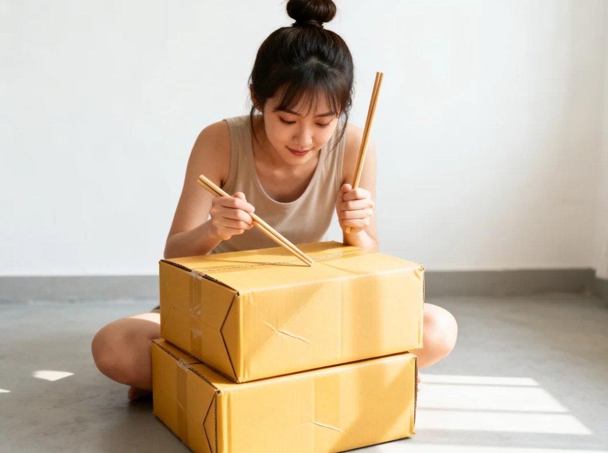自己在家里提前把纸箱打包好